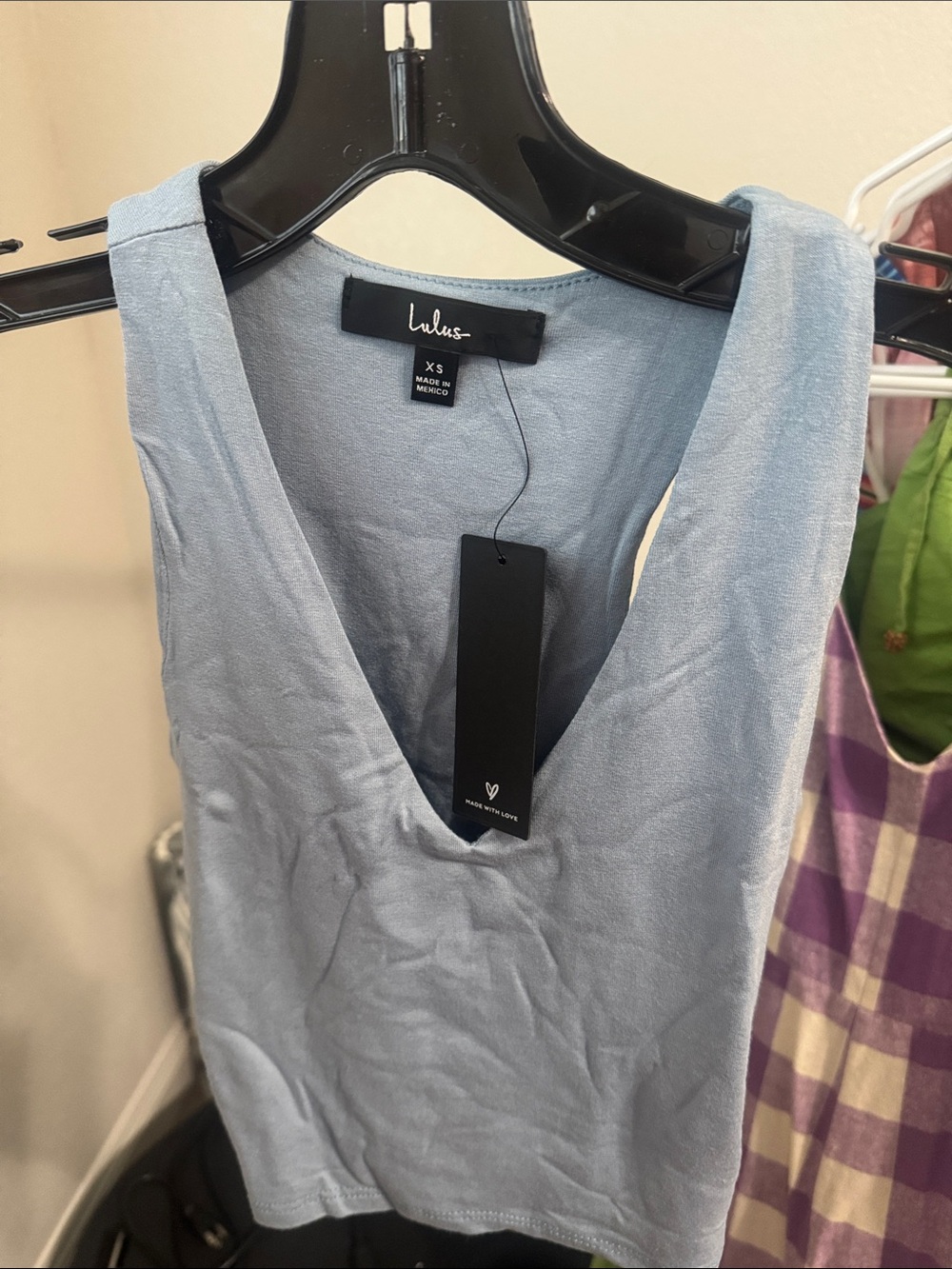 Lulu's Powder Blue V-Neck Sleeveless Camisole